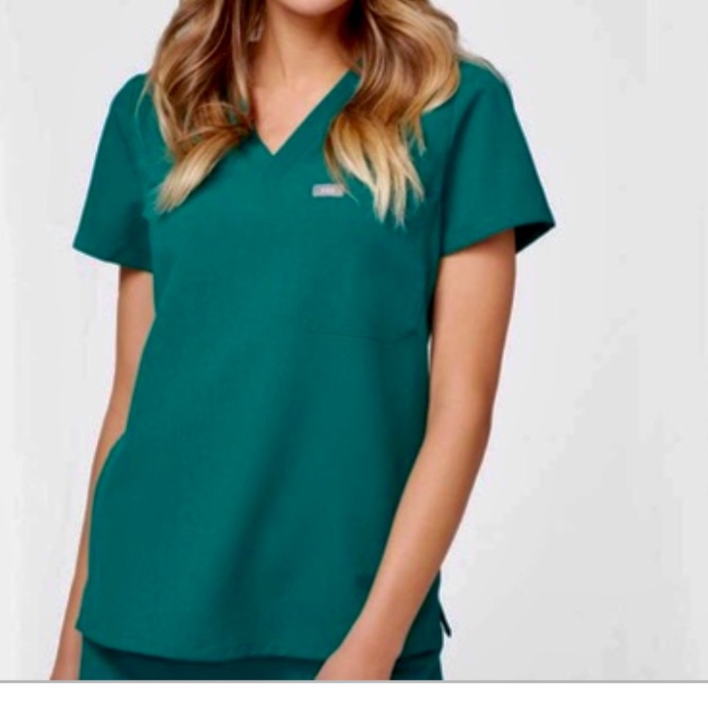 Hunter green FIGS scrubs